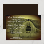 Het krijgen van gehitte Rustic Barn Wedding Uitnod Kaart (Voorkant / Achterkant)