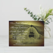 Het krijgen van gehitte Rustic Barn Wedding Uitnod Kaart (Staand voorkant)