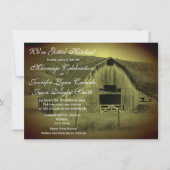 Het krijgen van gehitte Rustic Barn Wedding Uitnod Kaart (Voorkant)