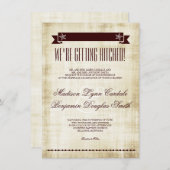 Het krijgen van gehitte Rustic de Uitnodigingen va (Voorkant / Achterkant)