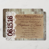 Het krijgen van gehitte Rustic de Uitnodigingen va (Voorkant / Achterkant)