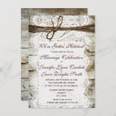 Het krijgen van gehitte Rustic de Uitnodigingen va (Voorkant / Achterkant)