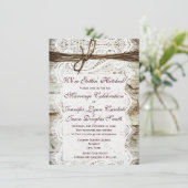 Het krijgen van gehitte Rustic de Uitnodigingen va (Staand voorkant)