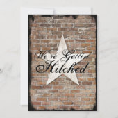 Het krijgen van gehitte Rustic Star Brick Wedding  Kaart (Voorkant)