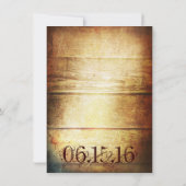 Het krijgen van gehitte Rustic Wood Wedding Uitnod Kaart (Achterkant)
