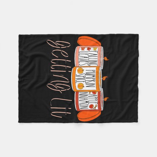 Het krijgen van Herfst-gecentreerde kaarsen pompoe Fleece Deken (Voorkant (Horizontaal))