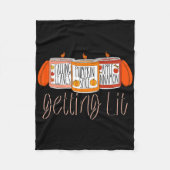 Het krijgen van Herfst-gecentreerde kaarsen pompoe Fleece Deken (Voorkant)