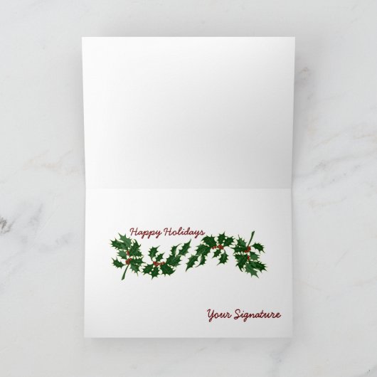 Het krijgen van het Wenskaart van het Ijs Feestdagen Kaart (Binnen)