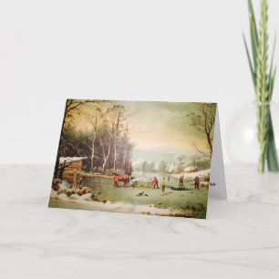 Het krijgen van het Wenskaart van het Ijs Feestdagen Kaart