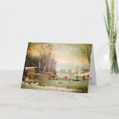 Het krijgen van het Wenskaart van het Ijs Feestdagen Kaart (Voorkant)