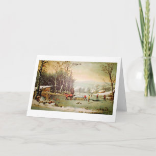 Het krijgen van het Wenskaart van het Ijs Feestdagen Kaart