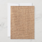 Het krijgen van Hitched Burlap Druk Wedding Uitnod Kaart (Achterkant)