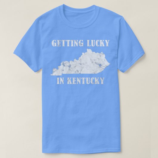 Het krijgen van Lucky in Kentucky Onderdruk Kentuc T-shirt (Design voorkant)