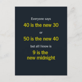 Het krijgen van Oud / 9 is de Nieuwe Midnight Briefkaart