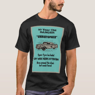 Het krijgen van oude 50e verjaardag grap Vintage a T-shirt