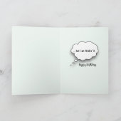 Het krijgen van oude grijze hond met karton teken kaart (Binnen)