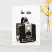 Het krijgen van oude Humor verjaardag Retro Camera Kaart (Gele Bloem)