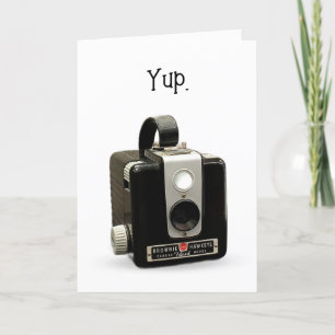 Het krijgen van oude Humor verjaardag Retro Camera Kaart