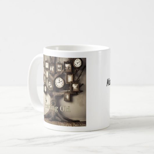 Het krijgen van oude koffie Mok (Voorkant links)