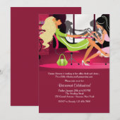 Het krijgen van Pampered Uitnodiging van de Partij (Voorkant / Achterkant)