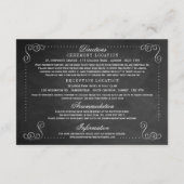 Het  krijtbord bruiloft - Detail Informatiekaartje (Achterkant)