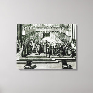 Het Kronen van Koning James II en Queen Mary Canvas Afdruk