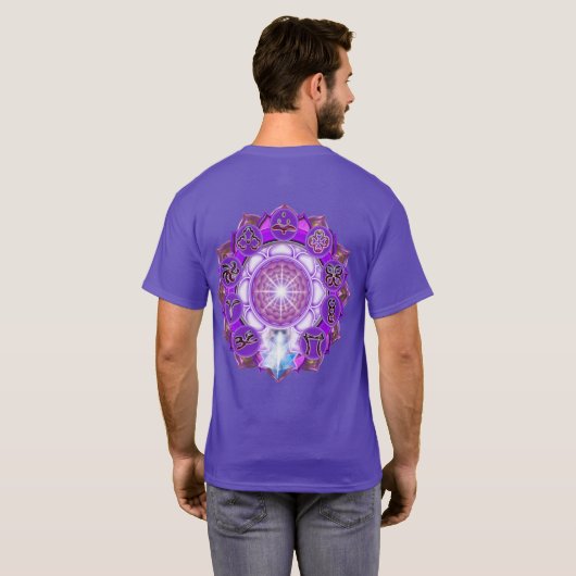 Het Kroonchakra symbool van vrijheid T-shirt (Achterkant volledig)