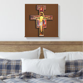 HET KROSS VAN SAN DAMIANO, HET FRANCISCAN KROSS. CANVAS AFDRUK (Insitu (Slaapkamer))