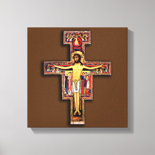 HET KROSS VAN SAN DAMIANO, HET FRANCISCAN KROSS. CANVAS AFDRUK (Voorkant)