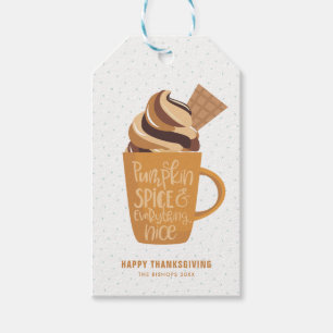 Het Kruid van de pompoen en alles Nice Latte Cadeaulabel