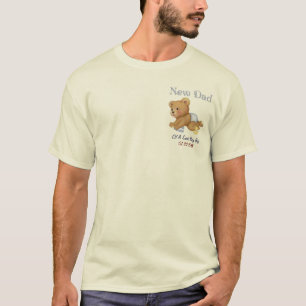 Het kruipen Teddy - Nieuwe Papa van Jongen - past T-shirt