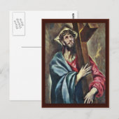 Het kruis dragen door Greco El Briefkaart (Voorkant / Achterkant)