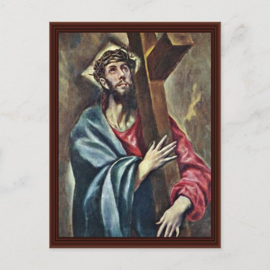 Het kruis dragen door Greco El Briefkaart (Voorkant)