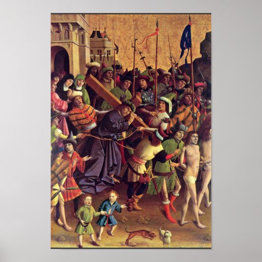 Het kruis dragen door Meister Der Darmstädter Pass Poster (Voorkant)