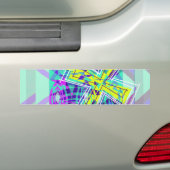 Het kruis en de vis. bumpersticker (Op auto)