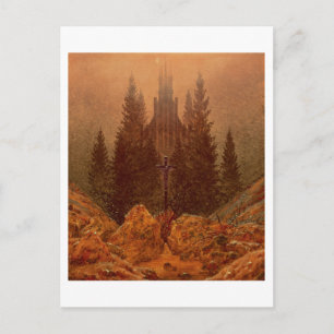 Het kruis in de bergen, 1812 (olie op doek) briefkaart