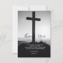 Het kruis op een heuvel bedankkaart