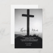 Het kruis op een heuvel bedankkaart (Voorkant / Achterkant)