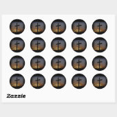 Het kruis ronde sticker (Vel)