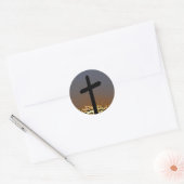 Het kruis ronde sticker (Envelop)