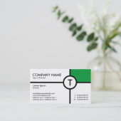 Het Kruis van de Cirkel van het monogram (Groen Visitekaartje (Staand voorkant)
