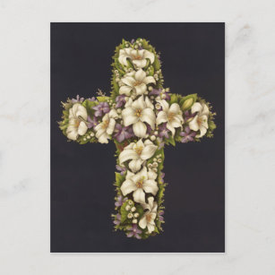 Het Kruis van de Lelie van Pasen Feestdagenkaart
