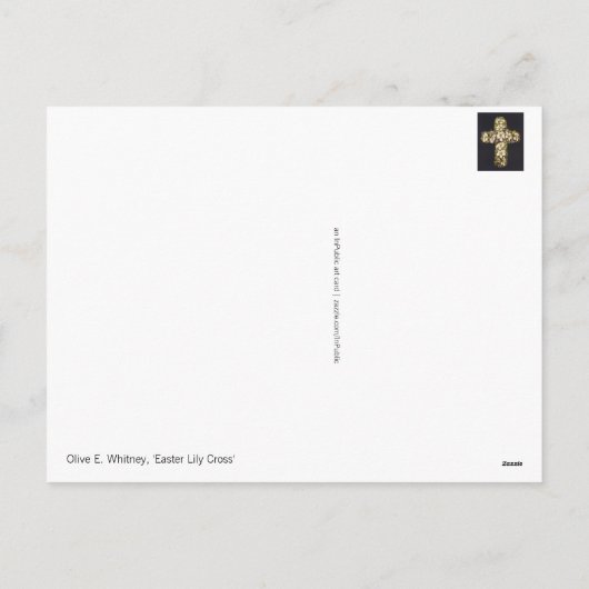 Het Kruis van de Lelie van Pasen Feestdagenkaart (Achterkant)