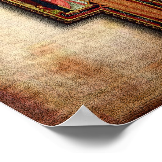 Het kruis van het Devotionele Afbeelding van San D Poster (Hoek)