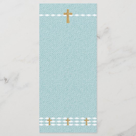 Het kruis van het Lichte Jezus Christus Wedding Me Programmakaart (Achterkant)