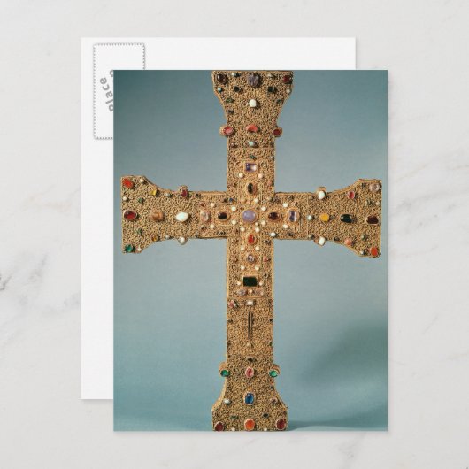 Het kruis van het relikwieënschrijn van de Abdij Briefkaart (Voorkant / Achterkant)