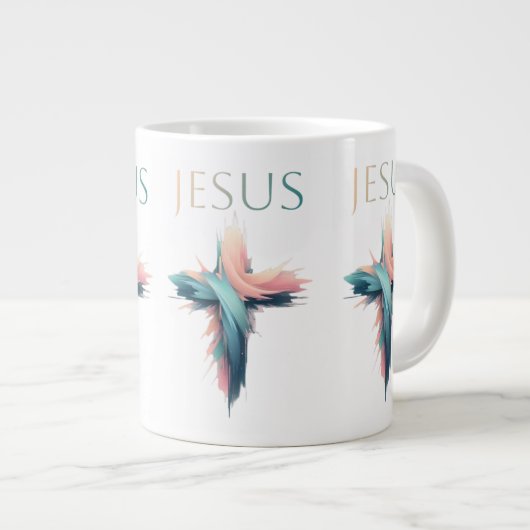 Het kruis van Jezus in het Abstract Grote Koffiekop (Voorkant rechts)