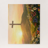 Het kruis van Jezus Paas Legpuzzel (Verticaal)