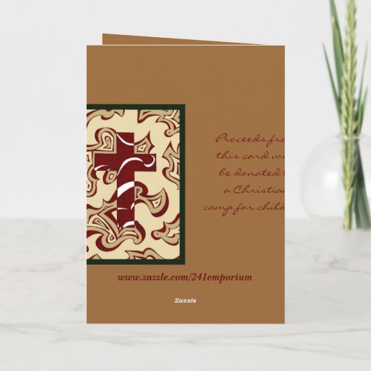 Het Kruis van Kerstmis Feestdagen Kaart (Achterkant)