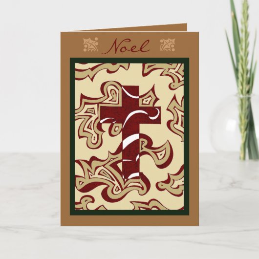 Het Kruis van Kerstmis Feestdagen Kaart (Voorkant)